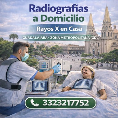 Radiografías a domicilio en Guadalajara con equipo portátil y técnico radiólogo en casa