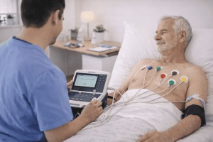 Toma de electrocardiograma de 12 derivaciones en Guadalajara con equipo portátil y entrega inmediata