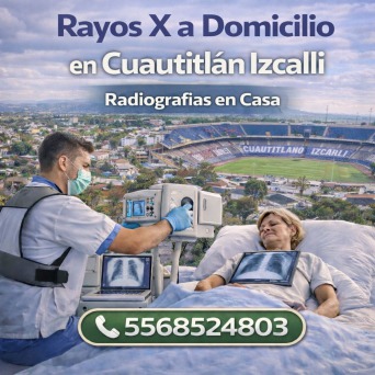 Radiografías a domicilio en Cuautitlán Izcalli Estado de México con equipo portátil de Rayos X y atención profesional en casa