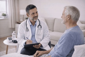 Médico a domicilio en CDMX realizando consulta médica general a paciente en casa