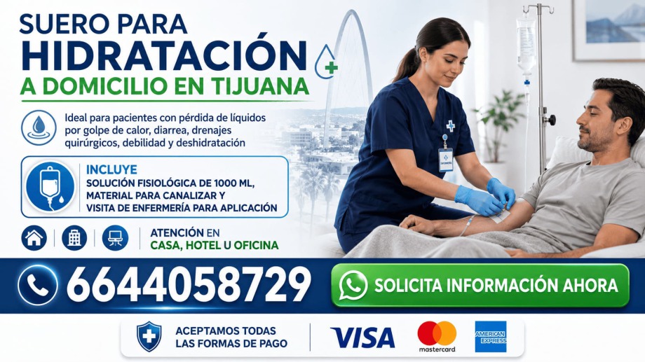 Suero para Hidratación a Domicilio en Tijuana